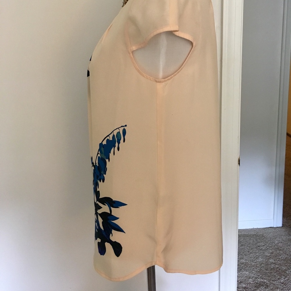 J. Crew Cap-Sleeve Top in Midnight Bloom SZ 0-2 - Picture 5 of 6